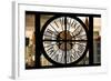 Giant Clock Window - View on the New York with the Chrysler Building at Sunset-Philippe Hugonnard-Framed Photographic Print
