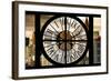 Giant Clock Window - View on the New York with the Chrysler Building at Sunset-Philippe Hugonnard-Framed Photographic Print