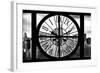 Giant Clock Window - View on the New York with the Chrysler Building II-Philippe Hugonnard-Framed Photographic Print