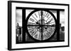 Giant Clock Window - View on the New York with the Chrysler Building II-Philippe Hugonnard-Framed Photographic Print