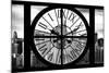 Giant Clock Window - View on the New York with the Chrysler Building II-Philippe Hugonnard-Mounted Photographic Print