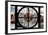 Giant Clock Window - View on the New York with the Chrysler Building-Philippe Hugonnard-Framed Photographic Print