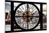 Giant Clock Window - View on the New York with the Chrysler Building-Philippe Hugonnard-Mounted Photographic Print