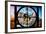 Giant Clock Window - View on the New York with the Empire State Building in Winter II-Philippe Hugonnard-Framed Photographic Print