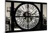 Giant Clock Window - View on the New York with the Empire State Building in Winter III-Philippe Hugonnard-Mounted Photographic Print