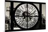 Giant Clock Window - View on the New York with the Empire State Building in Winter III-Philippe Hugonnard-Mounted Photographic Print