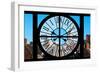 Giant Clock Window - View on the New York with the Empire State Building in Winter V-Philippe Hugonnard-Framed Photographic Print