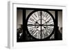 Giant Clock Window - View on the New York with the Empire State Building in Winter VI-Philippe Hugonnard-Framed Photographic Print