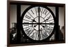 Giant Clock Window - View on the New York with the Empire State Building in Winter VI-Philippe Hugonnard-Framed Photographic Print