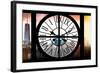 Giant Clock Window - View on the New York with the One World Trade Center II-Philippe Hugonnard-Framed Photographic Print