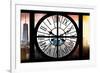 Giant Clock Window - View on the New York with the One World Trade Center II-Philippe Hugonnard-Framed Photographic Print