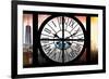 Giant Clock Window - View on the New York with the One World Trade Center II-Philippe Hugonnard-Framed Photographic Print