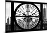 Giant Clock Window - View on the New York with the One World Trade Center III-Philippe Hugonnard-Mounted Photographic Print