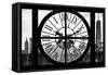 Giant Clock Window - View on the New York with the One World Trade Center III-Philippe Hugonnard-Framed Stretched Canvas