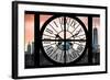 Giant Clock Window - View on the New York with the One World Trade Center-Philippe Hugonnard-Framed Photographic Print