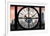 Giant Clock Window - View on the New York with the One World Trade Center-Philippe Hugonnard-Framed Photographic Print