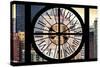 Giant Clock Window - View on the New Yorker Hotel-Philippe Hugonnard-Stretched Canvas