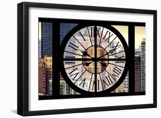 Giant Clock Window - View on the New Yorker Hotel-Philippe Hugonnard-Framed Photographic Print