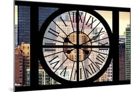 Giant Clock Window - View on the New Yorker Hotel-Philippe Hugonnard-Mounted Photographic Print
