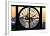 Giant Clock Window - View on the One World Trade Center at Sunset II-Philippe Hugonnard-Framed Photographic Print