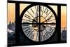 Giant Clock Window - View on the One World Trade Center at Sunset II-Philippe Hugonnard-Mounted Photographic Print