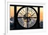 Giant Clock Window - View on the One World Trade Center at Sunset II-Philippe Hugonnard-Framed Photographic Print