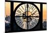 Giant Clock Window - View on the One World Trade Center at Sunset II-Philippe Hugonnard-Mounted Photographic Print