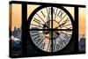 Giant Clock Window - View on the One World Trade Center at Sunset II-Philippe Hugonnard-Stretched Canvas