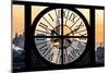 Giant Clock Window - View on the One World Trade Center at Sunset II-Philippe Hugonnard-Mounted Photographic Print