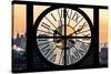 Giant Clock Window - View on the One World Trade Center at Sunset II-Philippe Hugonnard-Stretched Canvas