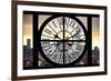 Giant Clock Window - View on the One World Trade Center at Sunset-Philippe Hugonnard-Framed Photographic Print