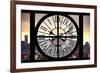 Giant Clock Window - View on the One World Trade Center at Sunset-Philippe Hugonnard-Framed Photographic Print