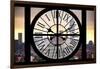 Giant Clock Window - View on the One World Trade Center at Sunset-Philippe Hugonnard-Framed Photographic Print