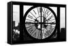 Giant Clock Window - View on the One World Trade Center II-Philippe Hugonnard-Framed Stretched Canvas