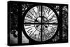 Giant Clock Window - View on the River Seine with a barge in front of the Eiffel Tower-Philippe Hugonnard-Stretched Canvas