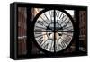 Giant Clock Window - View on the Streets of Manhattan - 10th Avenue II-Philippe Hugonnard-Framed Stretched Canvas