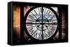 Giant Clock Window - View on the Streets of Manhattan - 10th Avenue-Philippe Hugonnard-Framed Stretched Canvas