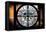 Giant Clock Window - View on the Streets of Manhattan - 10th Avenue-Philippe Hugonnard-Framed Stretched Canvas