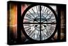 Giant Clock Window - View on the Streets of Manhattan - 10th Avenue-Philippe Hugonnard-Stretched Canvas