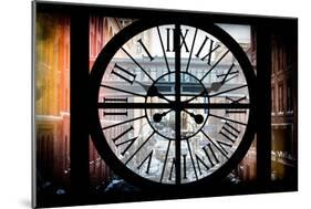 Giant Clock Window - View on the Streets of Manhattan - 10th Avenue-Philippe Hugonnard-Mounted Photographic Print