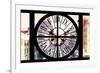 Giant Clock Window - View on the Streets of Manhattan in Winter II-Philippe Hugonnard-Framed Photographic Print