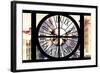 Giant Clock Window - View on the Streets of Manhattan in Winter II-Philippe Hugonnard-Framed Photographic Print