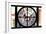 Giant Clock Window - View on the Streets of Manhattan in Winter II-Philippe Hugonnard-Framed Photographic Print