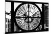 Giant Clock Window - View on the Streets of Manhattan in Winter III-Philippe Hugonnard-Mounted Photographic Print