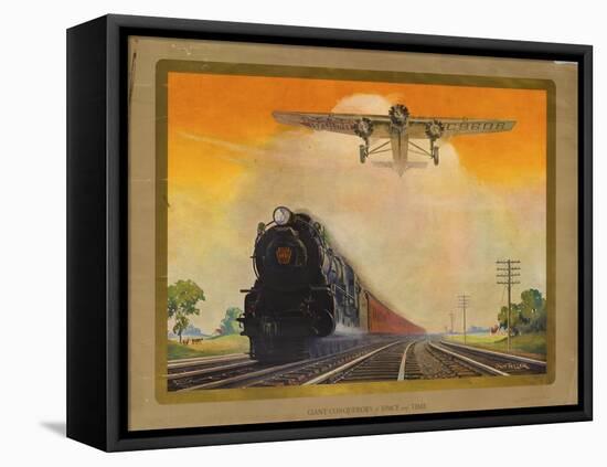 Giant Conquerers of Space and Time Pennsylvania Railroad-null-Framed Stretched Canvas