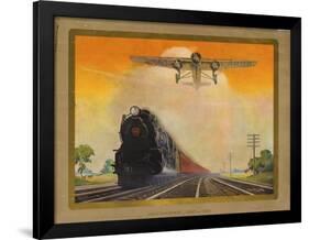 Giant Conquerers of Space and Time Pennsylvania Railroad-null-Framed Giclee Print