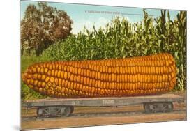 Giant Corn on Flatbed-null-Mounted Art Print