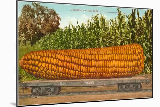 Giant Corn on Flatbed-null-Mounted Art Print