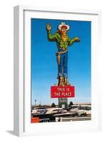 Giant Cowboy Sign-null-Framed Art Print