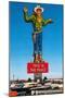 Giant Cowboy Sign-null-Mounted Art Print